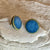 Runde øredobber, lysblå, 15 mm