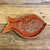 Fiskefat oransje, med blondemønster, 20*14 cm