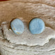 Runde øredobber, lysblå matt, 15 mm