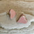 Hjerte øredobber, rosa, 15 mm