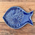 Fiskefat blå saphir, med blondemønster, 21*15 cm