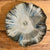 Skål grå-blå med bølgete kanter, 17 cm