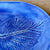 Oval fat, saphire blå, bringebærblad, 27 * 17 cm