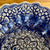 Skål blå med duk mønster, 17 cm