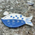 Fiskefat blå-hvit, 20*14 cm