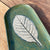 Fat oval, grønn turkis, seljeblad, 23 * 8,5 cm