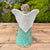 Engel, stående, turkis, 15 cm