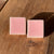 Geometric små firkant, rosa, glans, ca 0,5 cm