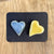 Øreringer Slava Ukraini, hjerte, gul og blå glans, 9 mm