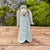 Engel, stående, grå turkis, 16 cm