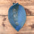 Såpeskål indigo blå blad, 16*11 cm